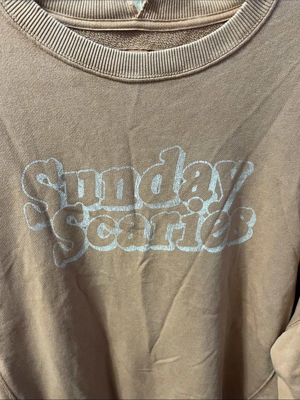 aerie Camel/Tan Crewneck Sweatshirt